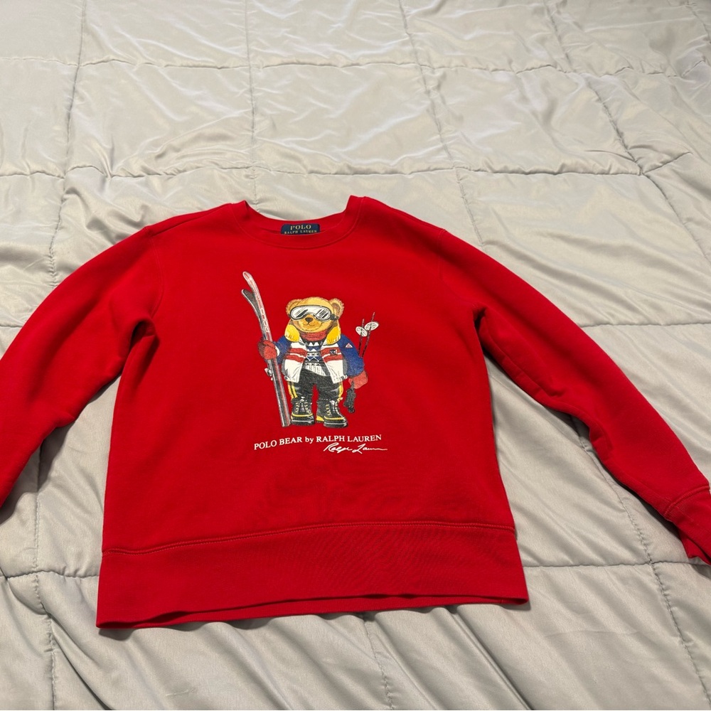 Polo by Ralph Lauren Red Bear Graphic Sweater